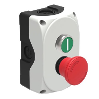 Lovato S2P Platinum Enclosure with Green Pushbutton 'I' 1 x N/O & Red 40mm Twist to Release Stop 1 x N/C