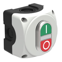 Lovato S1P Platinum Enclosure with Double Pushbutton Green 'I' with 1 x N/O & Red 'O' 1 x N/C
