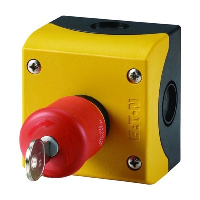 Eaton RMQ-Titan Enclosed 38mm Red Emergency Stop Button with 1 x N/C & 1 x N/O Contacts Key to Release