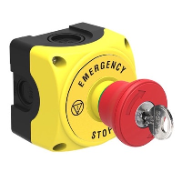 Lovato S1P Platinum Enclosure with 40mm Key to Release Emergency Stop Pushbutton 1 x N/C