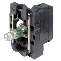 Schneider Harmony XB5 Green Light Block with Fixing Collar & Integral 110-120VAC LED
