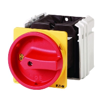 Eaton T5B 63A 2 Pole Isolator for Base Mounting Supplied complete with a 25mm plastic Shaft & IP65 Red/Yellow Handle