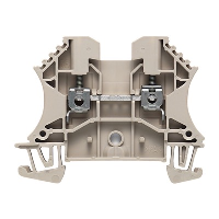 Weidmuller W Series 2.5mm Beige DIN Rail Terminal for TS35 Rail Single Feed Through WDU2.5 - price per 100