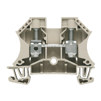 Weidmuller W Series 10mm Beige DIN Rail Terminal for TS35 Rail Single Feed Through WDU10 - price per 100