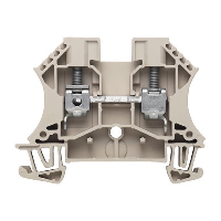 Weidmuller W Series 6mm Beige DIN Rail Terminal for TS35 Rail Single Feed Through WDU6 - price per 100