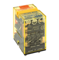 IDEC RU4S 4 Pole 6A Relay 110VAC Coil 4 Change-Over Contacts Mechanical Latching Lever and LED Indication