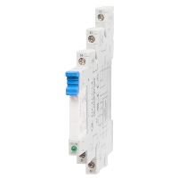 Hongfa HF41F Slim-Line Single Pole 6A Relay 240V AC Coil Complete with DIN Rail mountable base with LED Indicator