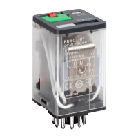 Schneider Zelio RUMC32 3 Pole 10A Relay 24VAC Coil 3 Change-Over Contacts Lockable Test Button and LED Indication