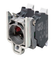 Schneider Harmony XB4 Fixing Collar with 2 N/C Contact Blocks Spring Clamp Terminals