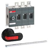 ABB OT 200A 3 Pole Isolator for Base Mounting Handle on Left Hand Side Switch Supplied with 210mm Shaft & OHB65J6 Handle