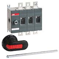 ABB OT 250A 3 Pole Isolator for Base Mounting Handle on Left Hand Side Switch Supplied with 210mm Shaft & OHB65J6 Handle