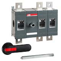 ABB OT 630A 3 Pole Isolator for Base Mounting Handle Between 1st & 2nd Pole Switch Supplied with 185mm Shaft & OHB125J12 Handle