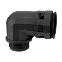 Interflex Nylofix NEC 90 Degree Fitting for AGT48 (54.5mm) Conduit with 50mm Male Thread Black