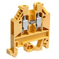 Wieland selos WK 4mm Yellow DIN Rail Terminal for TS35 & TS32 Rail Single Feed Through WK4/U GE/V0 - price per 100