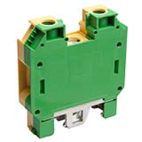 Wieland selos WK 35mm Earth DIN Rail Terminal for TS35 TS32 Rail Single Feed Through Green/Yellow WKN35 SL/U/V0 - price per 100
