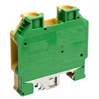 Wieland selos WK 16mm Earth DIN Rail Terminal for TS35 TS32 Rail Single Feed Through Green/Yellow - price per 100