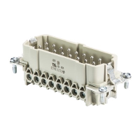Wieland revos BASIC 16 Pole & Ground Male Insert 500V/16A with Wire Protection Sn Screw Connection