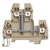 IMO ER 4mm Beige Double DIN Rail Terminal for TS35 Rail Double Feed Through - price per 100