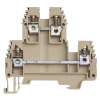 IMO ER 4mm Beige Double DIN Rail Terminal for TS35 Rail Double Feed Through - price per 100