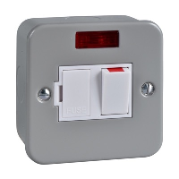 Schneider Exclusive 13A Switched Fused Spur with Neon Metalclad