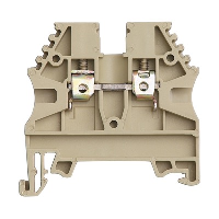 IMO ER 4mm Beige DIN Rail Terminal for TS35 Rail Single Feed Through - price per 100