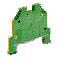 Wieland selos WK 4mm Earth DIN Rail Terminal for TS35 Rail Single Feed Through Green/Yellow WK4SL/U/V0 - price per 100