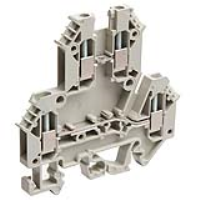 Wieland selos WK 2.5mm Grey Double DIN Rail Terminal for TS35 & TS32 Rail Double Feed Through WKN2,5E/U/V0 - price per 100