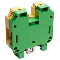 Wieland selos WK 70mm Earth DIN Rail Terminal for TS35 & TS32 Rail Single Feed Through Green/Yellow WKN70 SL/U - price per 100