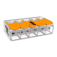 WAGO 221 Series 5 Conductor Splicing Connector with Lever Lock Suitable for Cable up to 6mm2 41A Pack of 15 Pieces