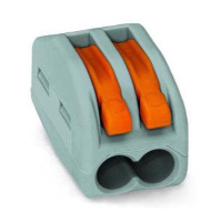 WAGO 222 Series 2 Conductor Splicing Connector with Lever Lock Suitable for cable up to 4mm2 32A Pack of 50 Pieces