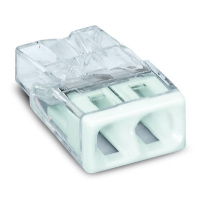 WAGO 2273 Series 2 Conductor Push Wire Connector Suitable for cable up to 2.5mm2 24A White/Clear Pack of 100 Pieces