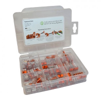 WAGO 221 Series Carry Case 85 Connectors Box contains 40x 2 Pole Push Wire 30x 3 Pole Push Wire 15x 5 Pole Push Wire Connectors
