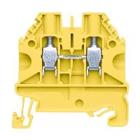 Wieland selos WT 4mm Yellow DIN Rail Terminal for TS35 Rail Single Feed Through WT4 GE - price per 100