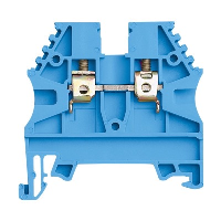 IMO ER 4mm Blue DIN Rail Terminal for TS35 Rail Single Feed Through - price per 100