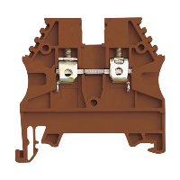 IMO ER 4mm Brown DIN Rail Terminal for TS35 Rail Single Feed Through - price per 100