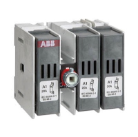 ABB OS 20A 3 Pole Switch Fuse for Base Mounting Switch Mechanism Between 1st & 2nd Pole Shaft & Handle Not Included