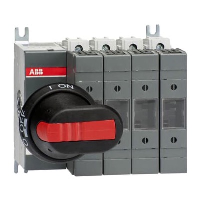 ABB OS 32A 4 Pole Switch Fuse for Base Mounting Switch Mechanism on Left Hand Side Supplied with 161mm Shaft & OHB65J6 Handle