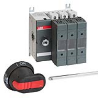 ABB OS 32A 3 Pole Switch Fuse for Base Mounting Switch Mechanism on Left Hand Side Supplied with 161mm Shaft & OHB65J6 Handle