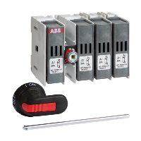 ABB OS 32A 4 Pole Switch Fuse for Base Mounting Switch Mechanism Between 2nd & 3rd Pole Switch supplied with Shaft & OHB65J6 Handle