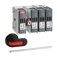 ABB OS 20A 4 Pole Switch Fuse for Base Mounting Switch Mechanism Between 2nd & 3rd Pole Switch supplied with Shaft & OHB65J6 Handle