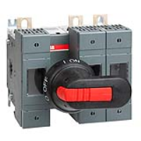 ABB OS 125A 3 Pole Switch Fuse for Base Mounting Switch Mechanism Between 1st and 2nd Pole Supplied with 161mm Shaft & OHB65J6 Handle