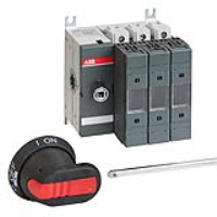 ABB OS 63A 3 Pole Switch Fuse for Base Mounting Switch Mechanism on Left Hand Side Supplied with 161mm Shaft & OHB65J6 Handle