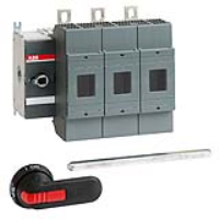 ABB OS 315A 3 Pole Switch Fuse for Base Mounting Switch Mechanism on Left Hand Side Supplied with 250mm Shaft & OHB95J12 Handle