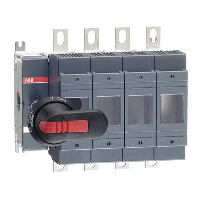 ABB OS 250A 4 Pole Switch Fuse for Base Mounting Switch Mechanism on Left Hand Side Supplied with 210mm Shaft & OHB65J6 Handle