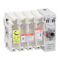 Schneider TeSys GS 63A 4 Pole Switch Fuse for Base Mounting Switch mechanism on right hand side
