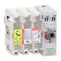 Schneider TeSys GS 160A 3 Pole Switch Fuse for Base Mounting Switch mechanism on right hand side