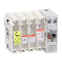 Schneider TeSys GS 315A 4 Pole Switch Fuse for Base Mounting Switch mechanism on right hand side