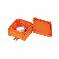 Ensto Vulcano Polypropylene 100 x 100 x 50mmD Fire Protection Enclosure IP65 Orange