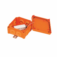 Ensto Vulcano Polypropylene 100 x 100 x 50mmD Fire Protection Enclosure IP65 Orange