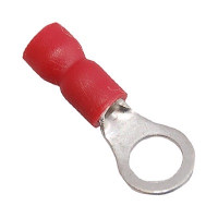 Insulated Red Ring Crimp with 5.3mm Hole for 0.5-1.5mm Cable - price per 1 (100)